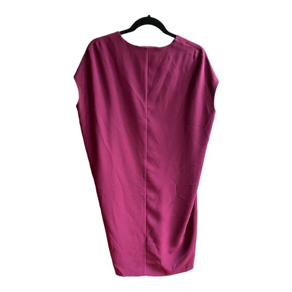 Club Monaco Size 2 Maroon/Red V-Neck Vanellie Cocoon Dress - Picture 6 of 7